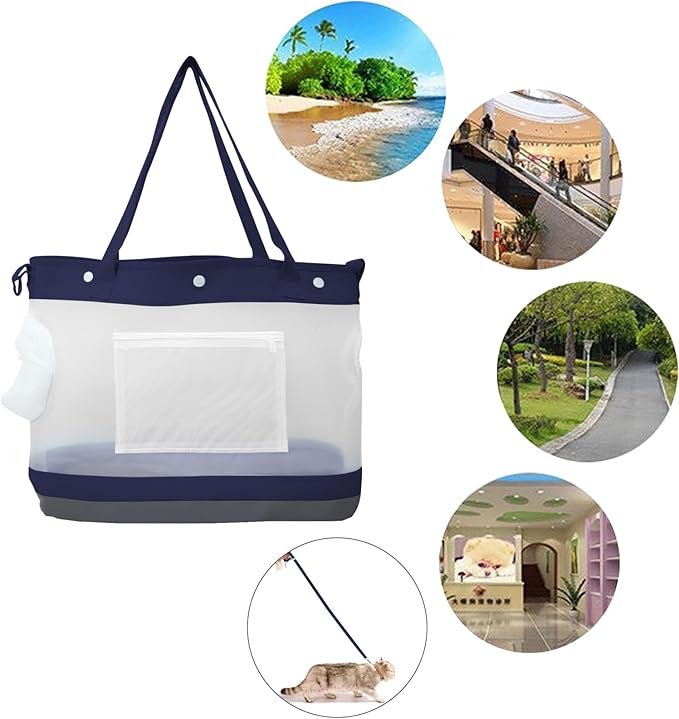 Dog Purse Carrier for Small Dogs, Cats - Dog Carrier Purse for Small Animals up to 22lbs, Collapsible Breathable Pet Carrier Sling for Outing Travel Vet-Dark Blue