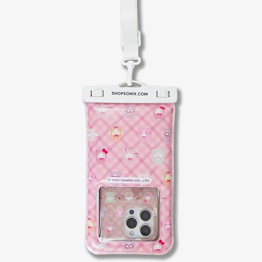 Sonix x Sanrio Waterproof Phone Pouch - Floating Phone Case Dry Bag w/Crossbody Lanyard - Beach Cruise Travel Essentials - Compatible w/All Devices, Touchscreen Friendly | Hello Kitty Latte Bears