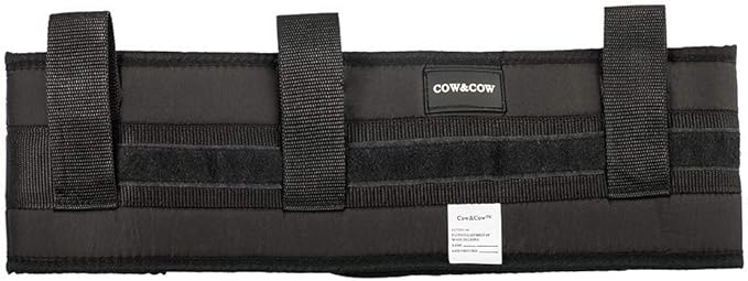 COW&COW Padded Gait Belt with 4 Handles and Quick Release Buckle 5.5 inchs(Black, Large/40inches-60inches)