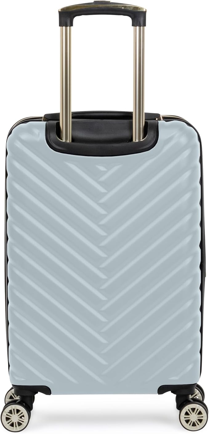 Kenneth Cole REACTION Women's Madison Square Hardside Chevron Expandable Luggage, Slate, 2-Piece Set (20" & 28")