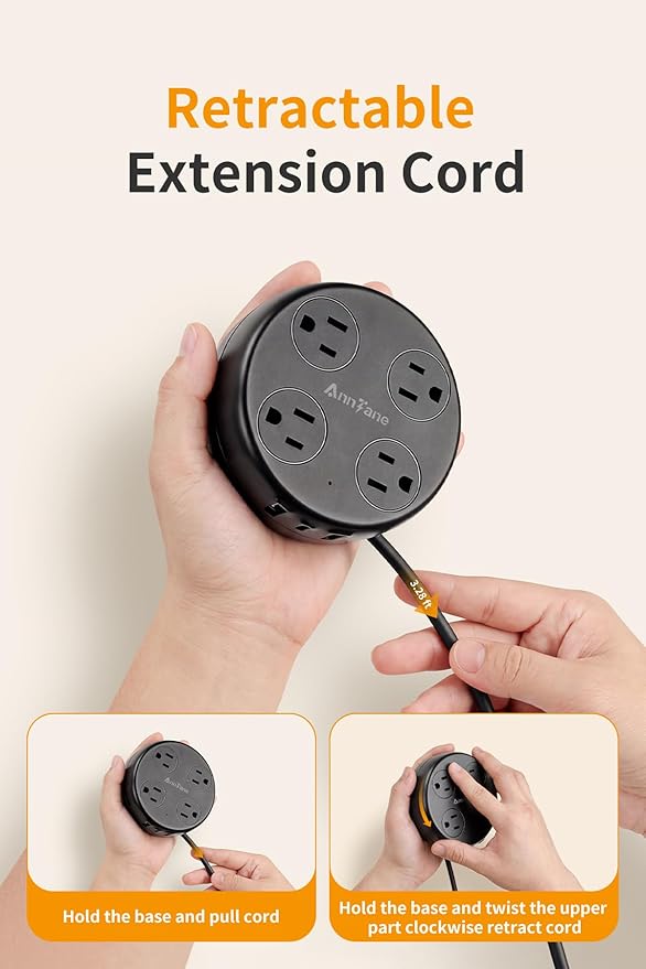 Italy Travel Adapter with USB C, US to Italy Plug Adapter with 4 Outlets 3 USB Ports, Type L Power Adapter for US to Chile Ethiopia Libya Syria Tunisia Uruguay (Black)