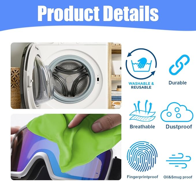 Microfiber Drawstring Bags, Multi-Size Soft Protective Pouches for Shoes, Ski Goggles, Sunglasses, Handbags & Camera Lenses