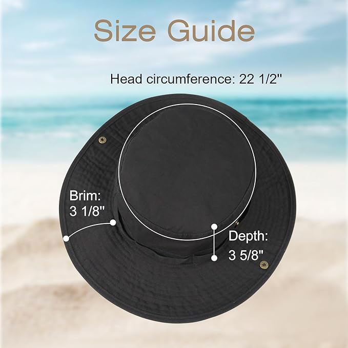 Bucket Hat Wide Brim UV Protection Sun Hat Boonie Hats Fishing Hiking Safari Outdoor Hats for Men and Women
