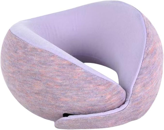 Kids Memory Foam Travel Neck Pillow, 360° Support,Travel U-Shaped Airplane Pillow, Foldable，Suitable for Commuting, Flying, Working, and Living at Home (Smoky Purple)