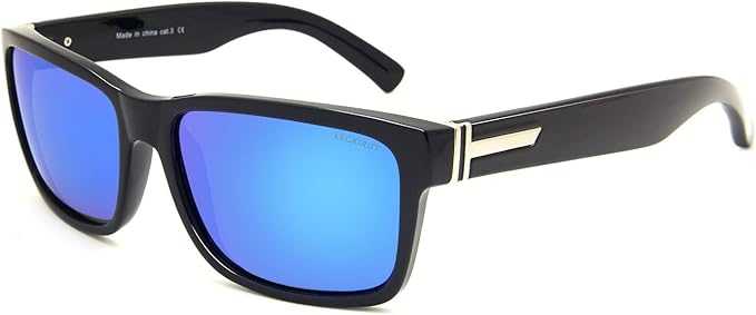 LECKIRUT Vintage Polarized Sunglasses for Men Women Retro Oversized Square Mirror Sun Glasses