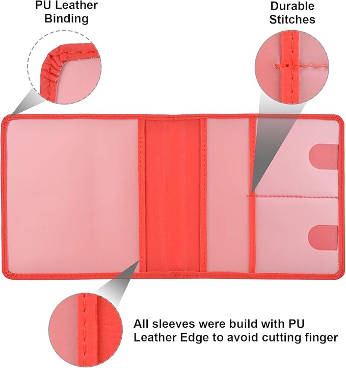 Cacturism Car Registration and Insurance Holder, Vehicle Glove Box Car Organizer Men Women Wallet Accessories Case for Cards, Essential Document, Driver License, Red