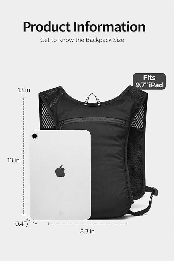 Personalized Hydration Running Vest Backpack, Custom Logo Text Lightweight Pack for Marathon & Trail Run