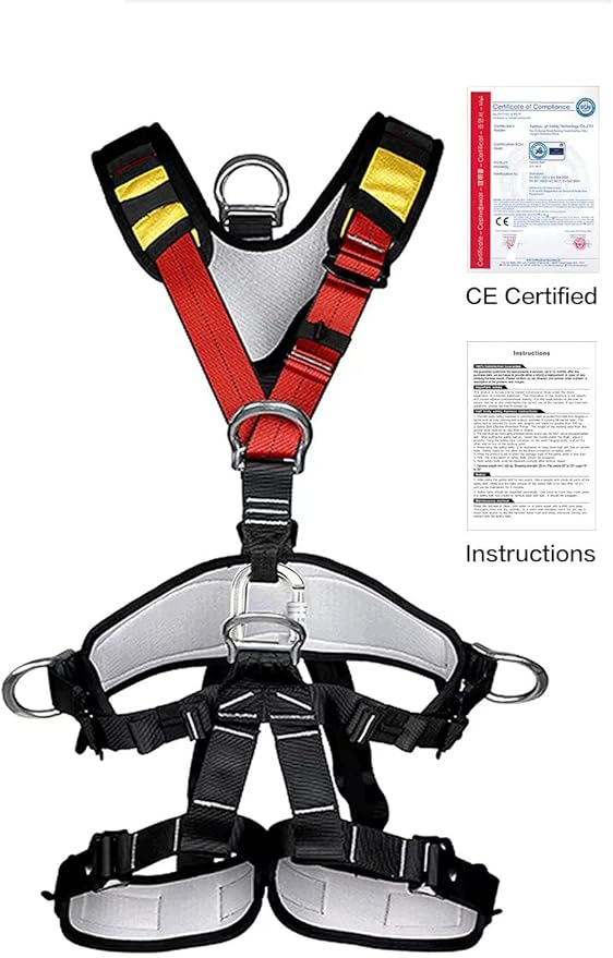 HeeJo Climbing, Safety Safe Seat Belt for Outdoor Tree Climbing, Outward Band Expanding Training Large Size,Climbing Gear