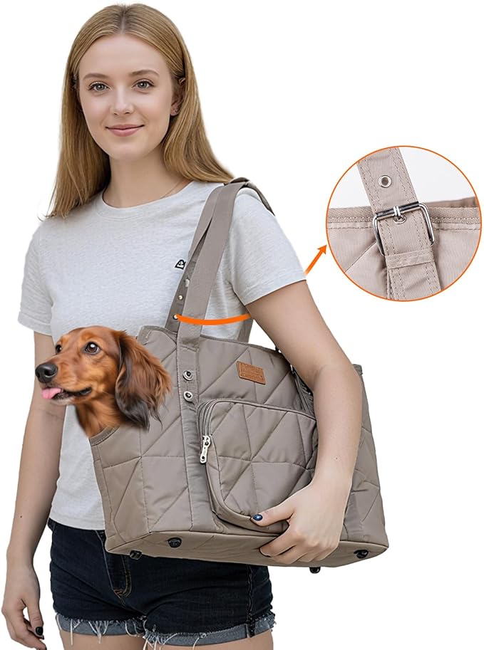 Dog Carriers for Small Dogs Pet Carrier Purse for Puppy and Cats Up to 10 lbs Stylish Tote Bag with Pockets Adjustable Shoulder Strap for Travel/Shopping