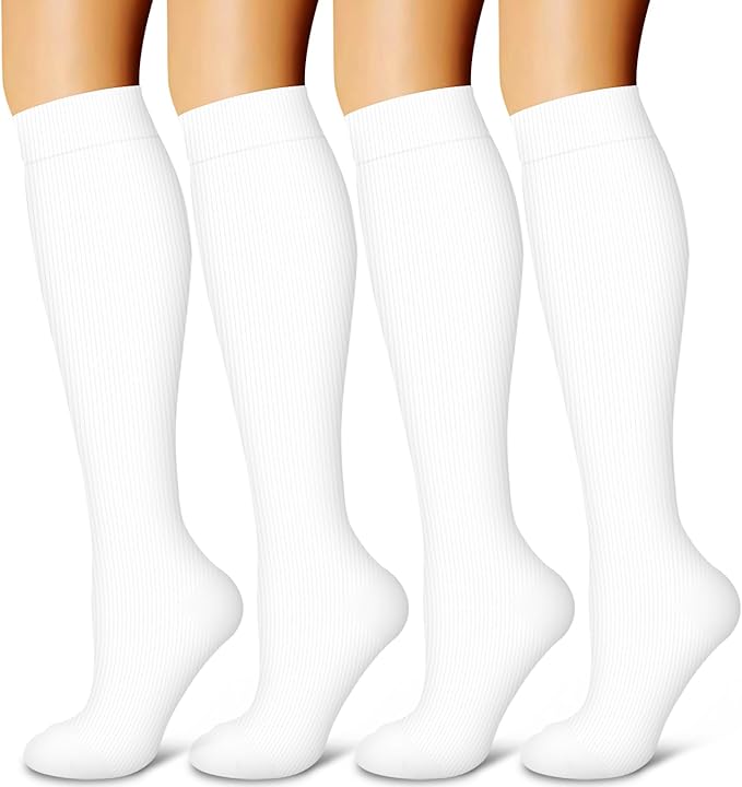Laite Hebe 4 Pairs-Compression Socks for Women&Men Circulation-Best Support for Nurses,Running,Athletic