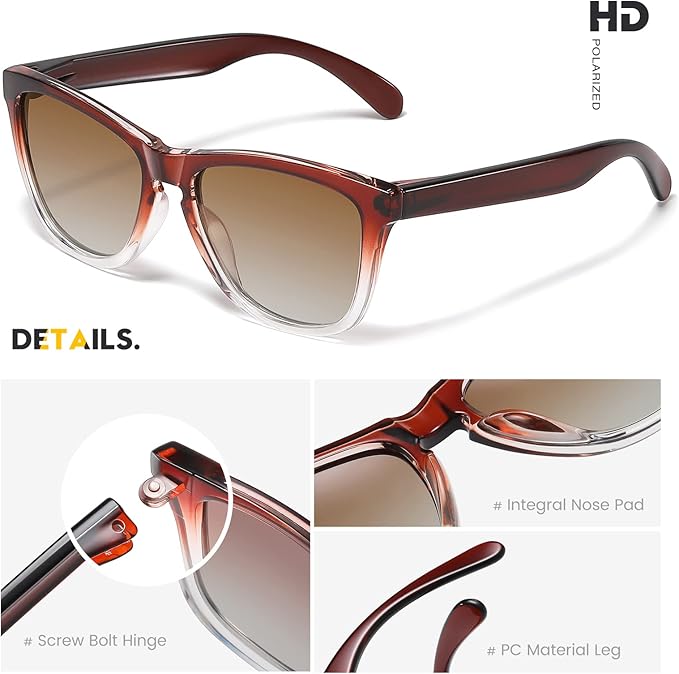 Sunglasses Womens Polarized Sunglasses for Mens Womens Retro Mirror Lens for Driving Fishing UV400 Protection
