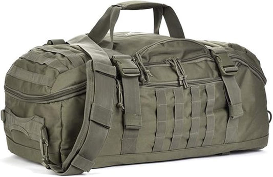 Miramrax Travel Duffle Bag Backpack for Men - Large Tactical Bags Weekender Gym Bag for Overnight Traveling Military Workout Deployment Sports (Green, 80L)