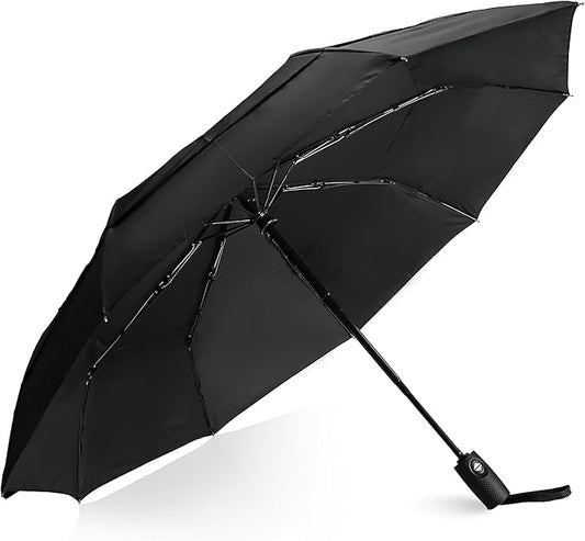 Khulula Windproof Compact Travel Umbrellas for Rain – Easy Auto Open Close, Automatic Durable Waterproof – Backpack, Portable, Lightweight Umbrellas for Travel