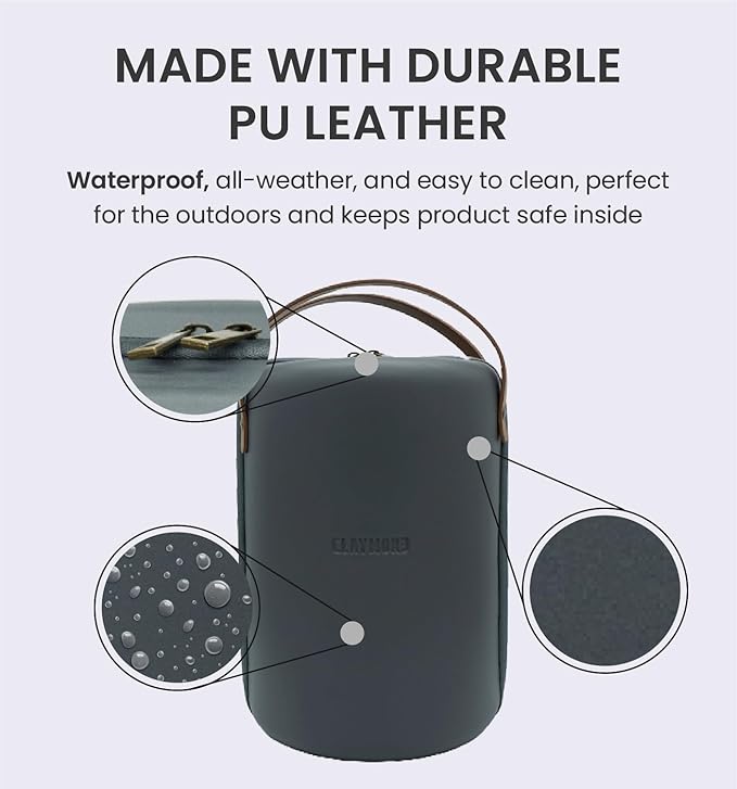 CLAYMORE Selene Lamp (Dark Gray) - Aesthetic Portable Outdoor Lamp, 4 Mood Lights, 6,700mAh Rechargeable, 660 Lumens, Waterproof. Halloween Decor, Camping, Glamping, Parties, Tents, and Backyards.