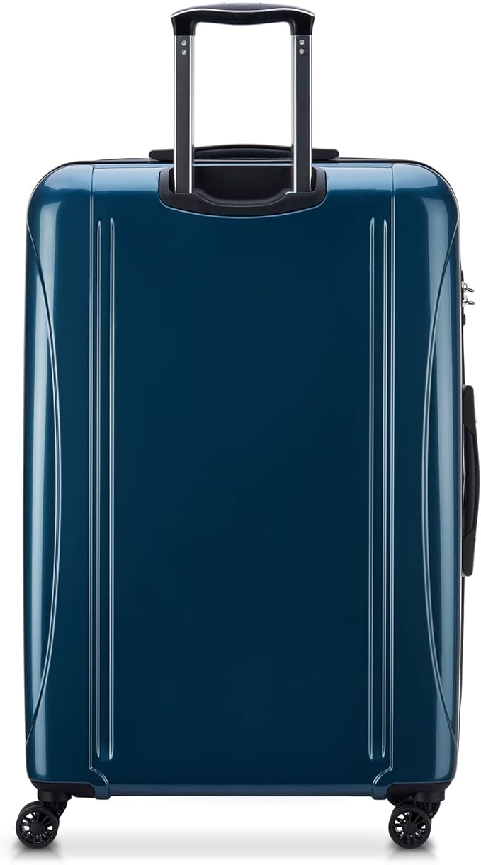 DELSEY PARIS Helium Aero Hardside Expandable Luggage with Spinner Wheels, Teal, Checked-Large 28 Inch