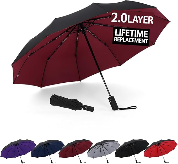 Windproof Travel Umbrella - Automatic, Compact, Windproof