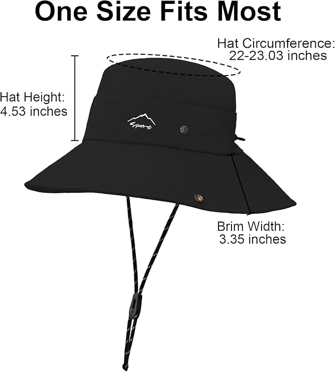 Sun Hats for Women Bucket Hat UV Protection Fishing Hat Wide Brim Safari Hats 2 in 1 Zip-Off Sun Visor Hats UPF 50+