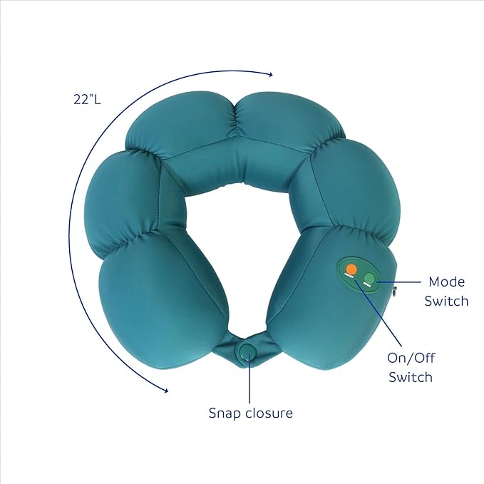 Fun and Function Sensory Vibrating Neck Pillow - Vibrating Pillow for Kids, Teens & Adults - Great for Travel - Ages 4+