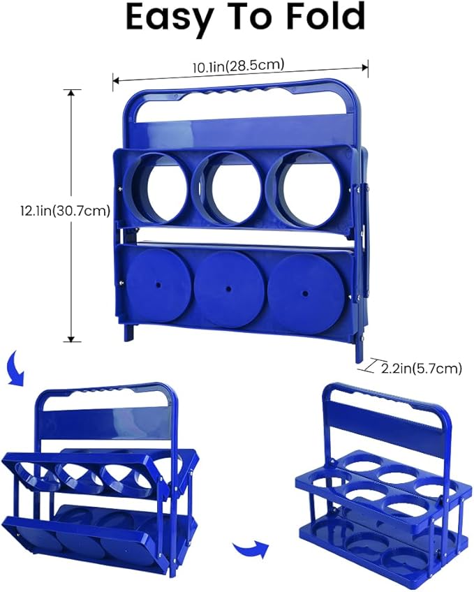 musbus Reusable Drink Carrier with Handle for Food Delivery Drivers, Portable Cup/Coffee Holder Accessories for Delivery, Foldable Drinks Caddy with Tray, Car Durable Plastic Festive Bottle, Vacation