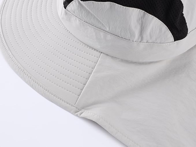 Home Prefer UPF 50+ Sun Hats for Men Women Wide Brim Fishing Hat with Neck Flap UV Protection Sunblock Safari Bucket Hat