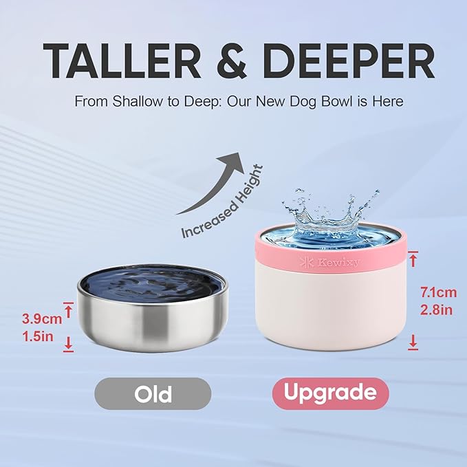 Dog Mom Gift, Insulated Dog Water Bottle with Travel Bowl, for DogLover, Portable Water Bottle Dispenser, Accessories for Car, Hiking, Camping, Outdoor, Leak-Proof, Detachable (DogMom-PalePink)