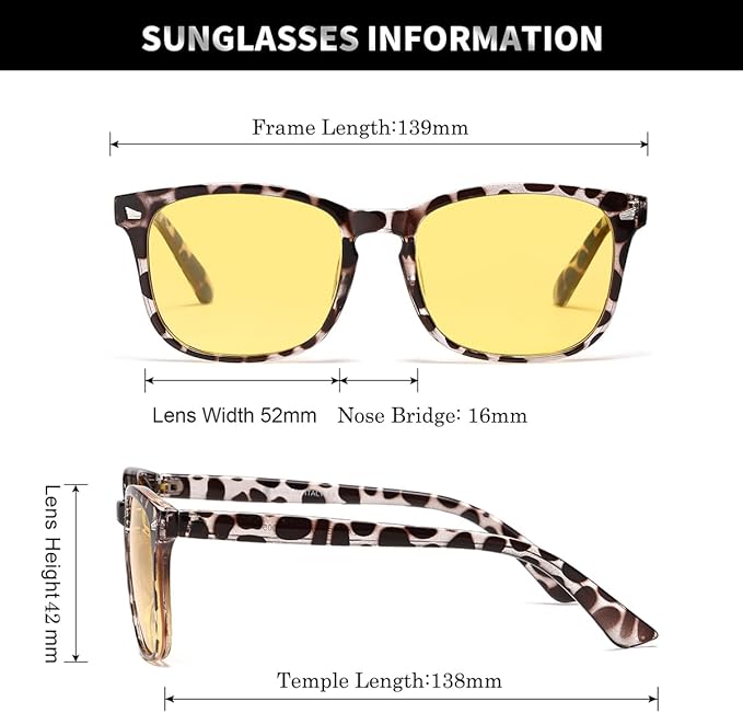 DUSHINE Polarized Sunglasses for Women Classic Retro Style UV400 Protection