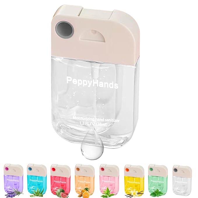 PeppyHands Hand Sanitizer, Hand Sanitizer Spray, Hydrating Spray for Hand, Portable Sanitizer spray Set ﻿for Travel Size, 500-Sprays Each Multi-Flavor (Unscented)