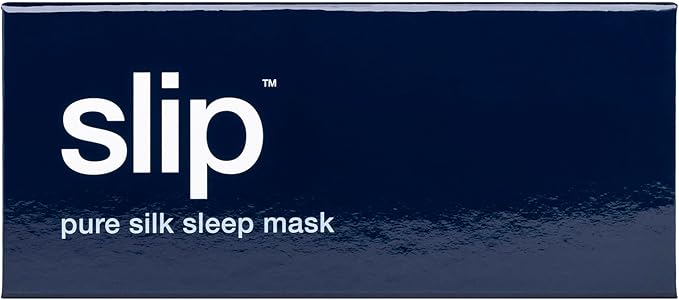 slip Pure Silk Sleep Mask - Navy | 100% Mulberry Silk, Ultra Soft & Comfortable, Blocks Light for Restful Sleep | Adjustable Strap for Perfect Fit, Gentle on Skin & Hair | Ideal Travel Accessory