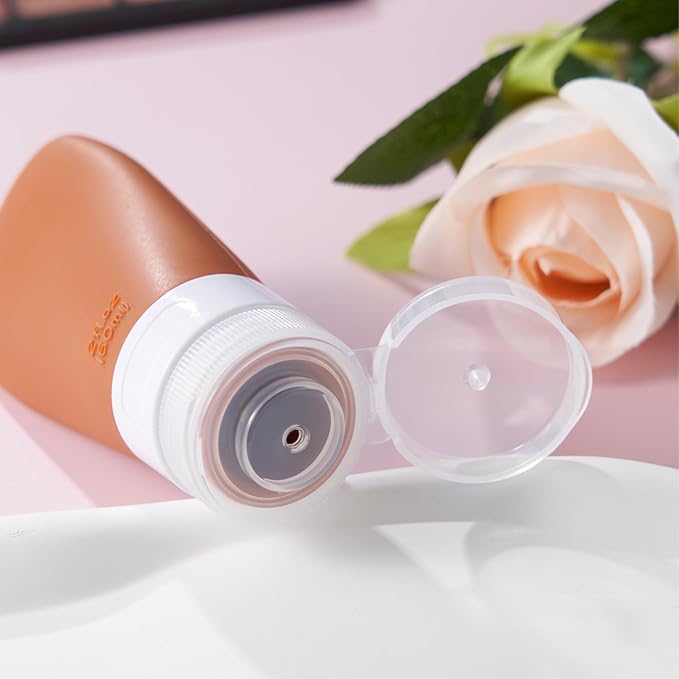 INSFIT Portable Travel Bottles, TSA Approved Leak Proof Containers for Toiletries, BPA Free Refillable Accessories for Shampoo, Body Wash, Liquids (4 Pack)