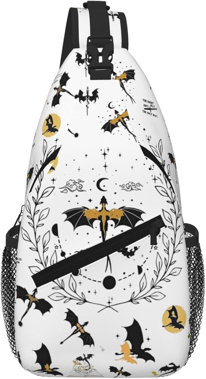 Fourth Dragon Wing Crossbody Bag Trendy Sling Bag Bakpack Casual Chest Bags Daypack For Hiking Walking Travel Running(2)