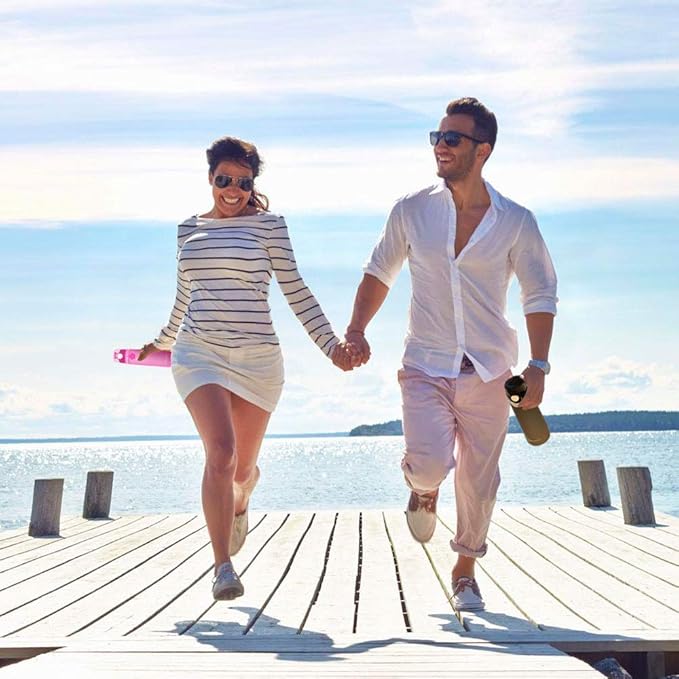 Valourgo Collapsible Water Bottle, Silicone Foldable with Leak Proof Valve BPA Free, Aqua Blue, 21 oz