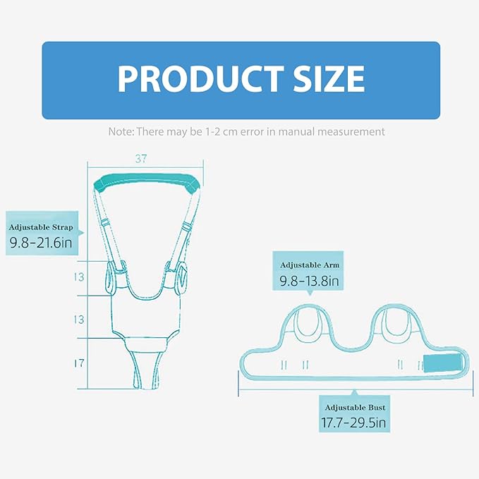 Baby Walking Harness-Handheld Assistant Belt- Toddler Infant Walking Aid for Trainer & Support 7-24 Month Old (all-season-Gray-1819)