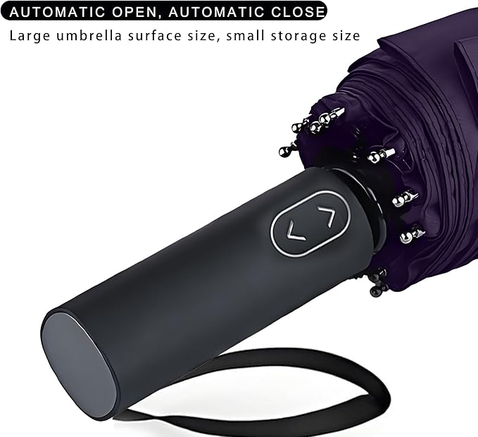 MRTLLOA 49/54/62 Inch Large Folding Golf Umbrella, Oversize Double Canopy Vented 10 Ribs Windproof Compact Travel Umbrellas for Rain