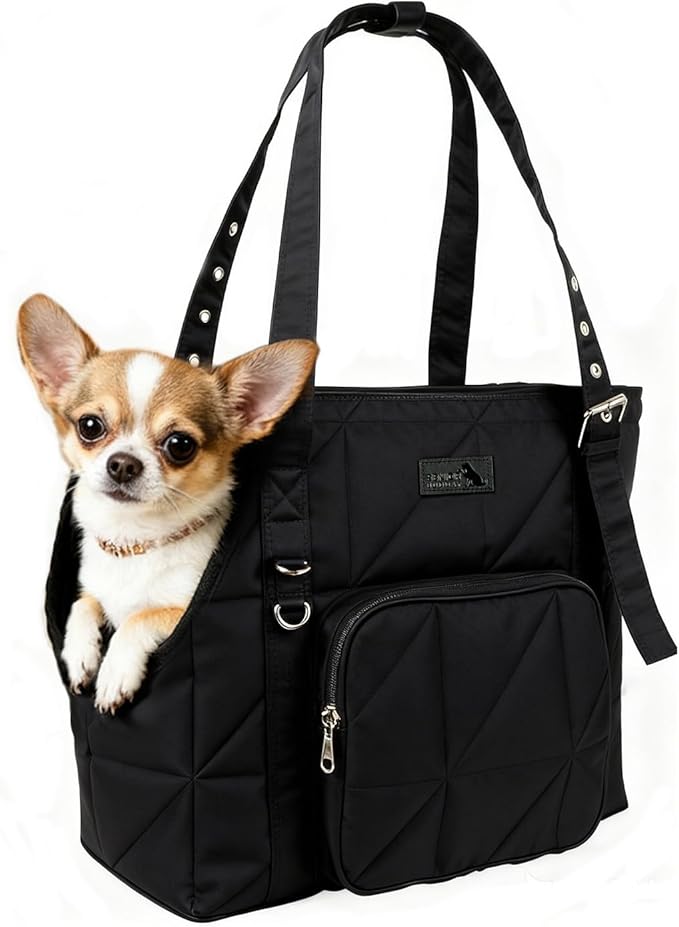 Dog Carriers for Small Dogs Pet Carrier Purse for Puppy and Cats Up to 10 lbs Stylish Tote Bag with Pockets Adjustable Shoulder Strap for Travel/Shopping