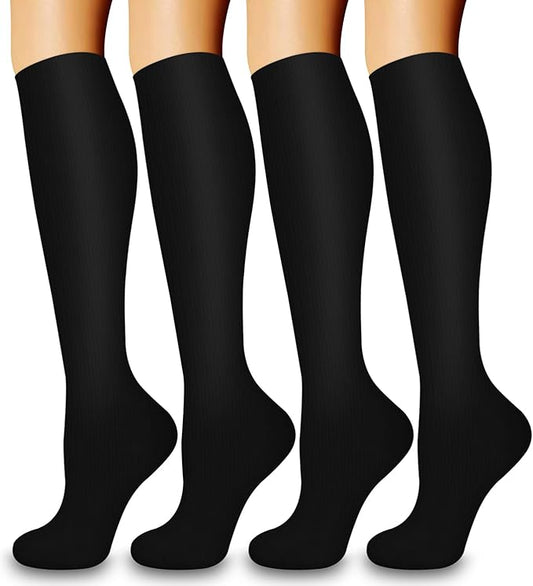 Laite Hebe 4 Pairs-Compression Socks for Women&Men Circulation-Best Support for Nurses,Running,Athletic