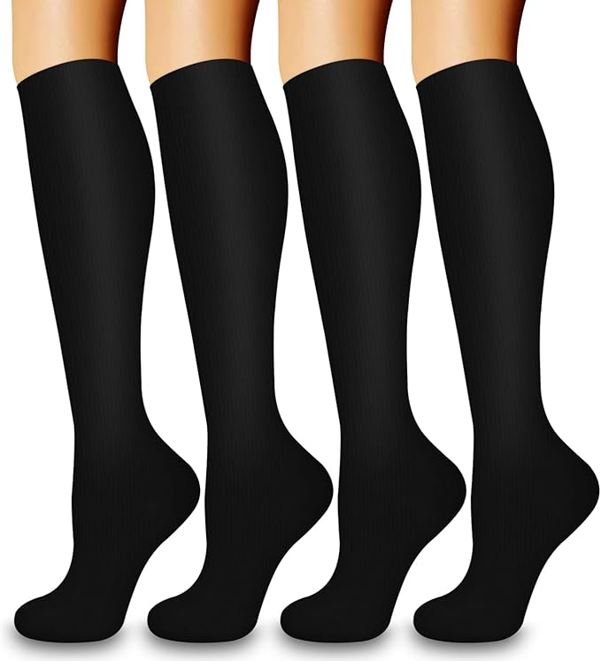 Laite Hebe 4 Pairs-Compression Socks for Women&Men Circulation-Best Support for Nurses,Running,Athletic