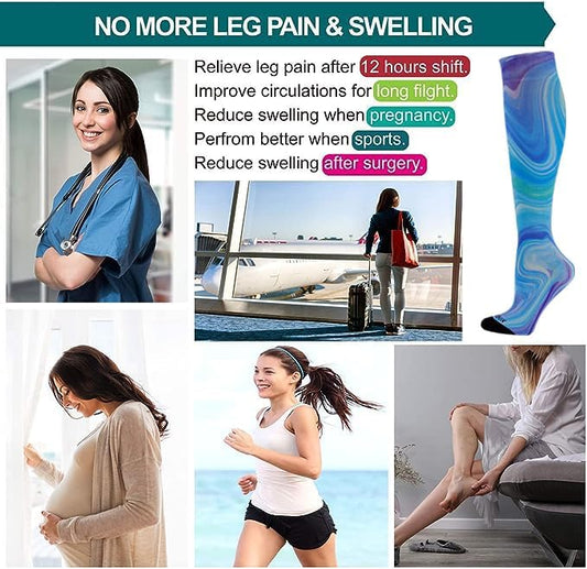 LEVSOX Compression Socks Women and Men, 20-30mmHg, Best for Nurses, Travel, Pregnancy