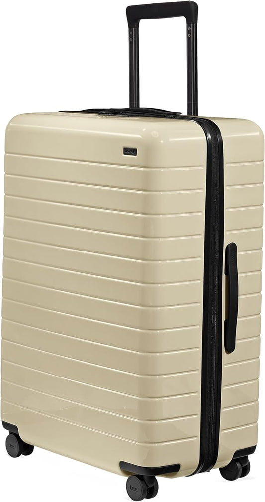 Away Large Checked Luggage, 29 Inch Hardside Suitcase with Spinner Wheels, Lightweight & Durable, TSA Lock, Salt White