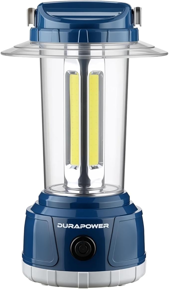 Durapower LED Camping Lantern Rechargeable, Bright 2000 Lumen, 5 Modes, 4000 mAh Power Bank, IP44 Waterproof Lantern for Hurricane, Emergency, Power Outages, Home