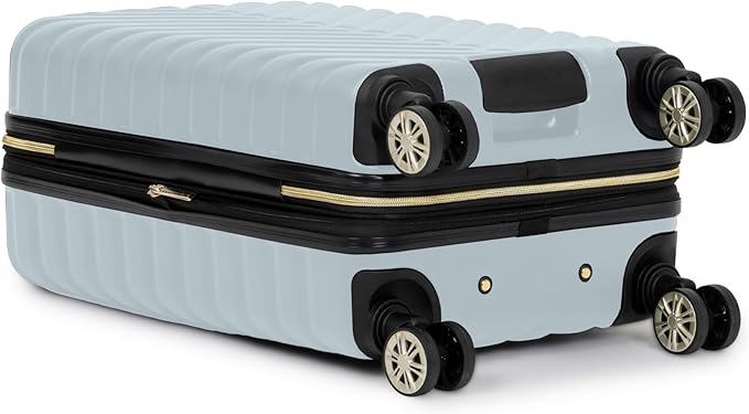 Kenneth Cole REACTION Women's Madison Square Hardside Chevron Expandable Luggage, Slate, 2-Piece Set (20" & 28")