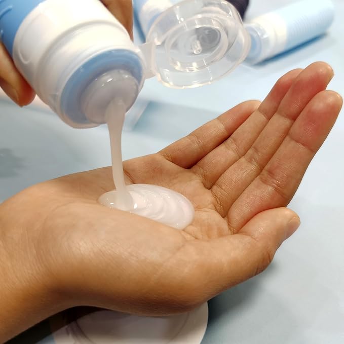 Travel Bottles for Toiletries, Silicone TSA Approved Bottles, Leakproof Shampoo & Toiletry Containers for Airplane, Vacation & Business Trips