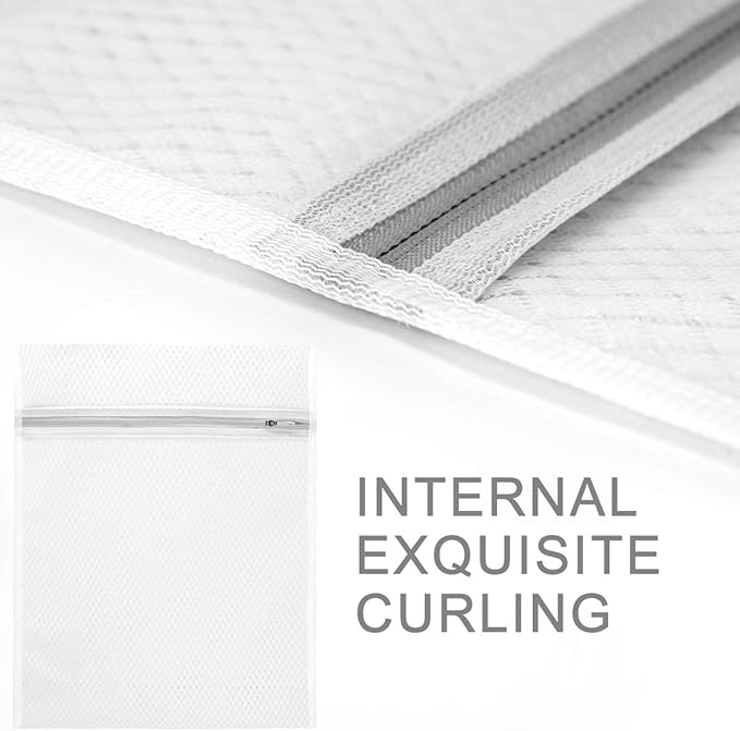 Muchfun 2Pcs Durable Diamond Mesh Laundry Bags for Delicates 24 x 24 Inches (2 XX-Large)