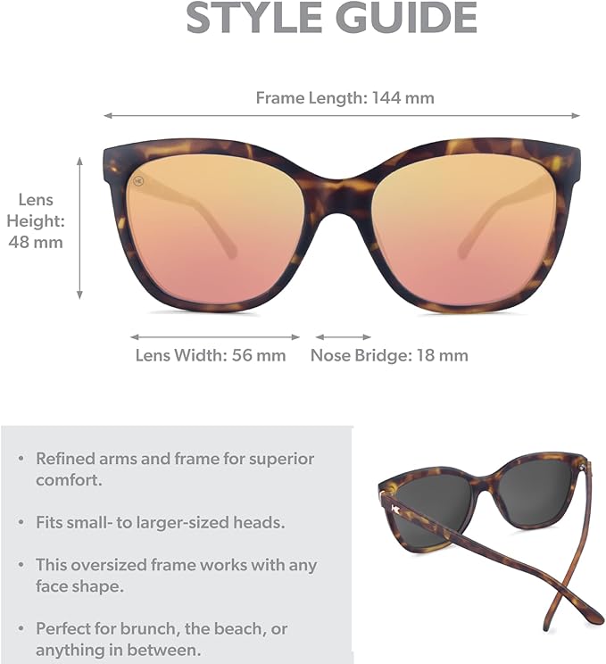 Knockaround Deja Views Polarized Sunglasses for Women - Impact Resistant Lenses & Full UV400 Protection