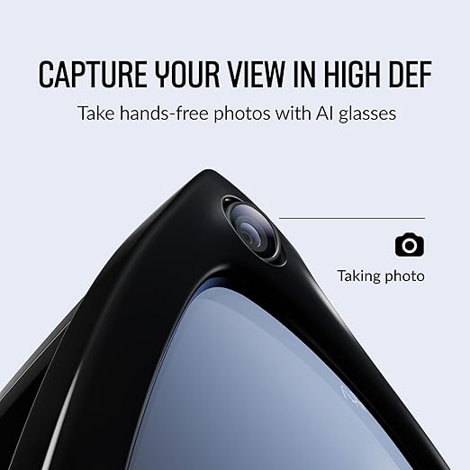 Ray-Ban Meta (Gen 1), Wayfarer, Matte Black | Smart AI Glasses for Men, Women - 12 MP Camera, Open-Ear Speakers, Video Recording, Bluetooth - Polarized Gradient Graphite Lenses - Wearable Technology