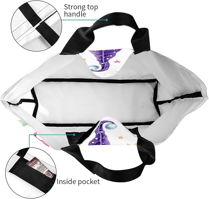 Large Tote Bag for Women Portable Beach Bag Reusable Grocery Bags Funny Gift Bag for Shopping Gym Travel