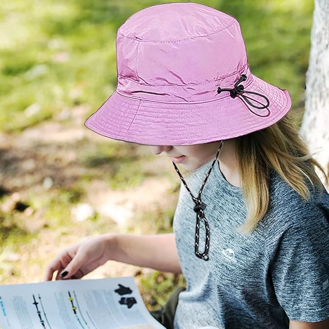 Waterproof Bucket Hat for Women and Men - UV Protection Beach Sun Hat Fishing Safari Boonie Hat Rain Hat Adjustable Packable