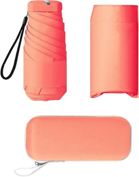 Windproof Mini Travel Umbrella with UPF 50+ Sun & Rain Protection - Ultra Compact & Lightweight, Pocket-Sized for Any Bag, Eco-Friendly Quick-Dry Fabric in Trendy Colors