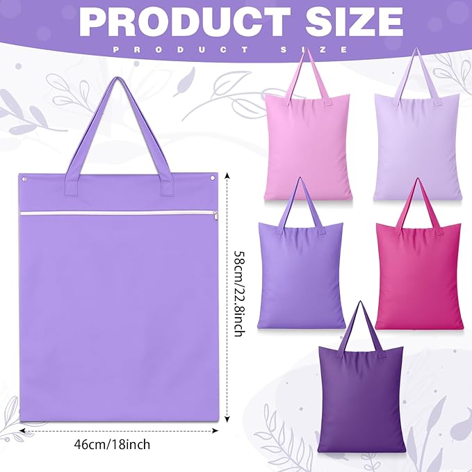 SATINIOR 5 Pcs Large Travel Laundry Bags with Handle Waterproof Washable Dirty Clothes Bags