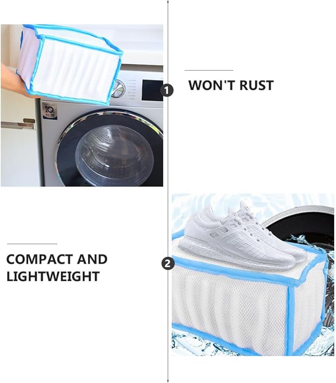 Mesh Shoes Wash Bag Thickened Sandwich Mesh Laundry Bag for Washing Machine with Anti-Deformation Design