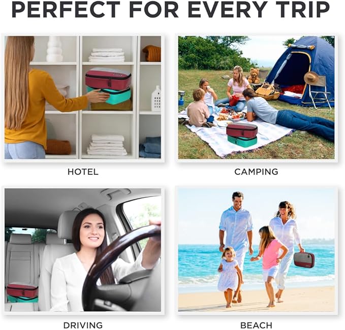 Small Packing Cubes for Suitcases - 5 Pcs Set - Travel Organizer Bags for Carry-On Luggage